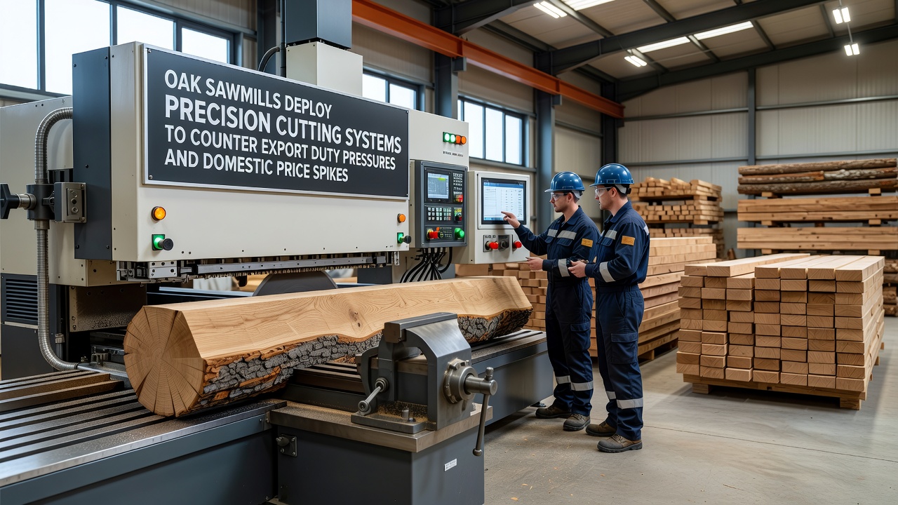 Oak Sawmills Deploy Precision Cutting Systems to Counter Export Duty Pressures and Domestic Price Spikes